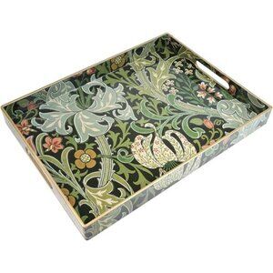 Plastic Serving Tray with Handles Decorative Coffee Table Tray Home Kitchen Deco